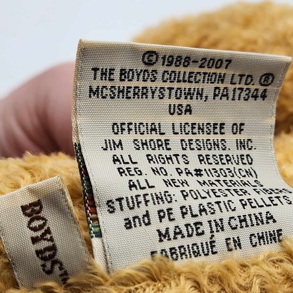 Boyds Jim Shore Flurries Snowman Teddy Bear 15” Plush Quilted Fabric Belly w/Tag - Picture 7 of 8